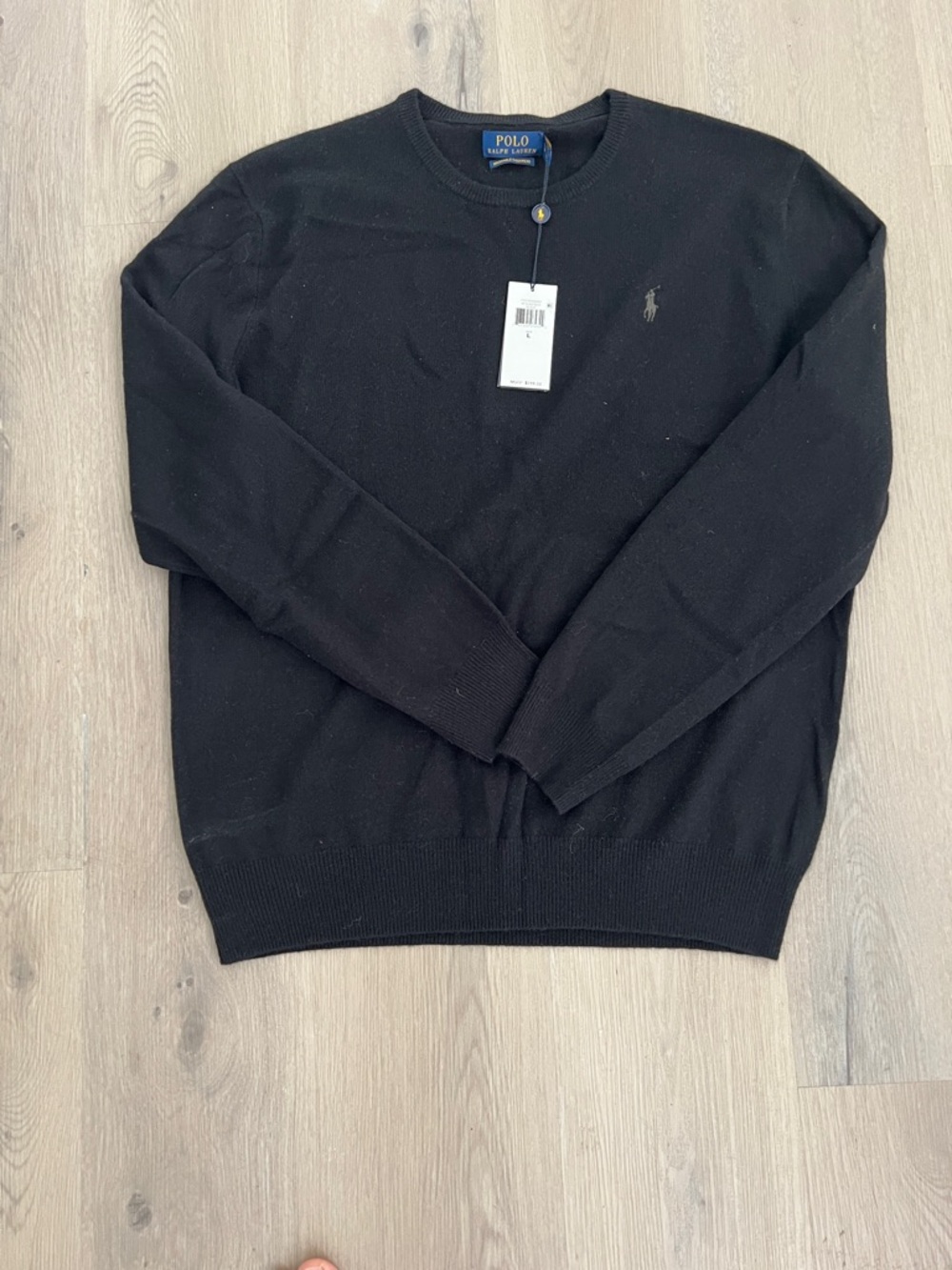 Polo by Ralph Lauren Mens Black Crewneck Sweater